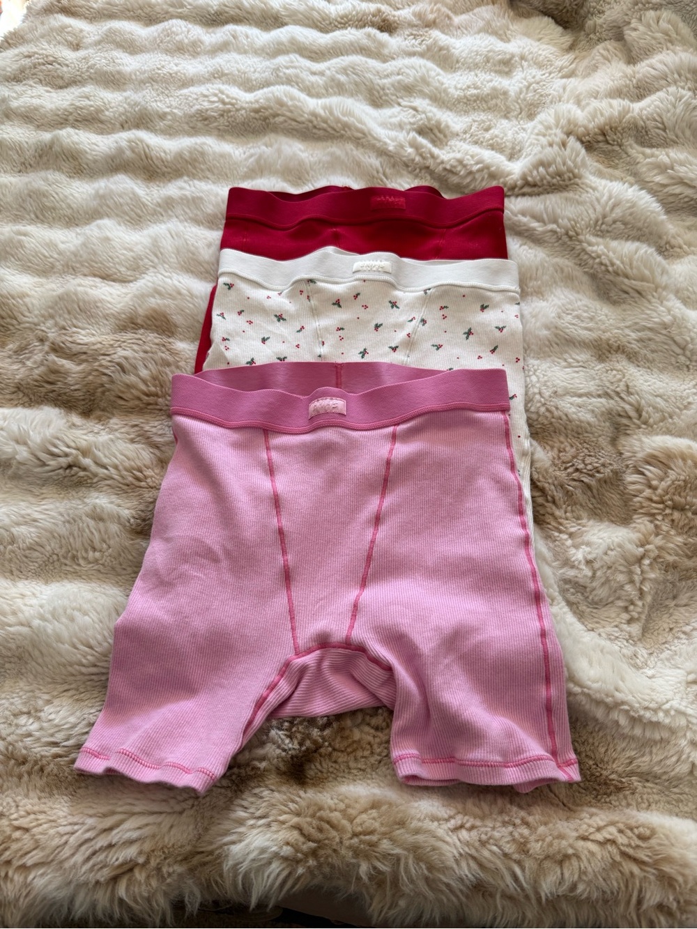 Skims ribbed boxer shorts set of 3